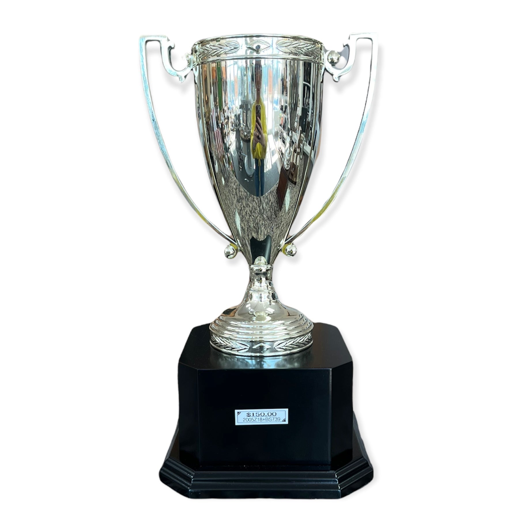gold metal cup trophy with free engraved plate