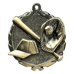 gold wreath baseball medal