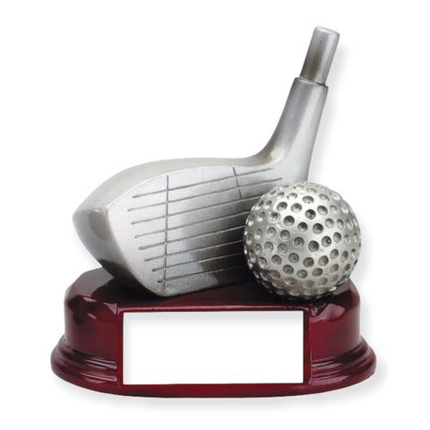 golf driver trophy with engraved plate