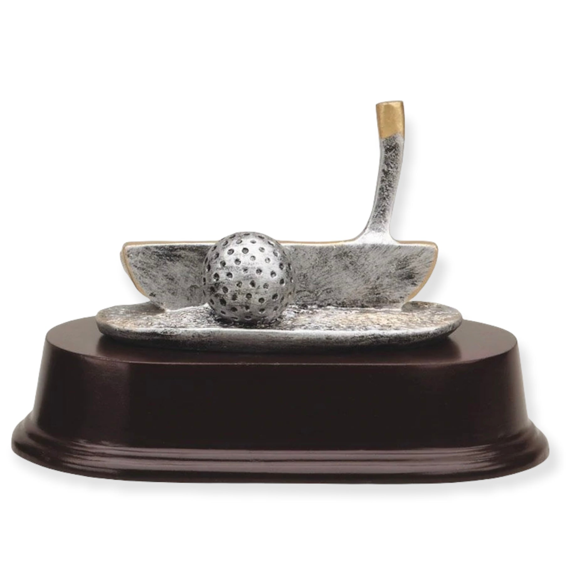 golf putter trophy with engraved plate