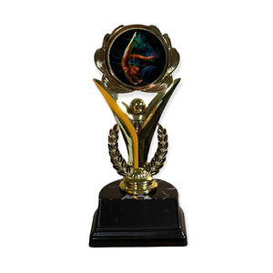 gymnastics trophy with free engraved plate