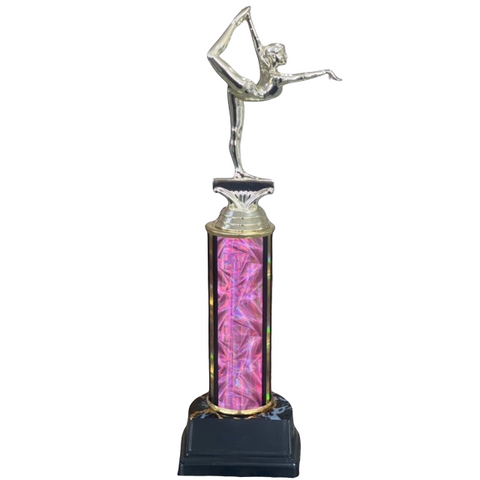 Gymnastics Trophy w/ Colored Column