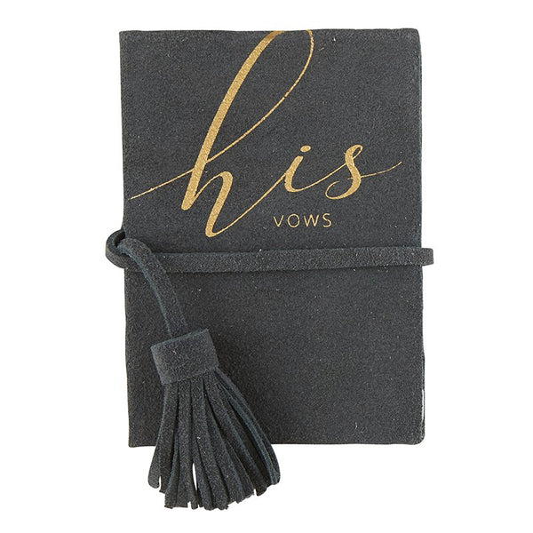 his and hers suede wedding vow books