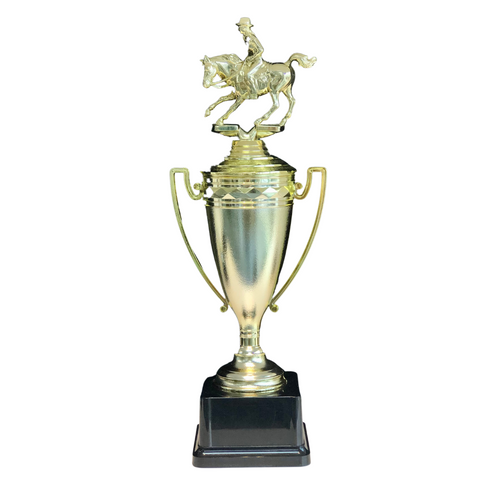 cowboy riding horse trophy