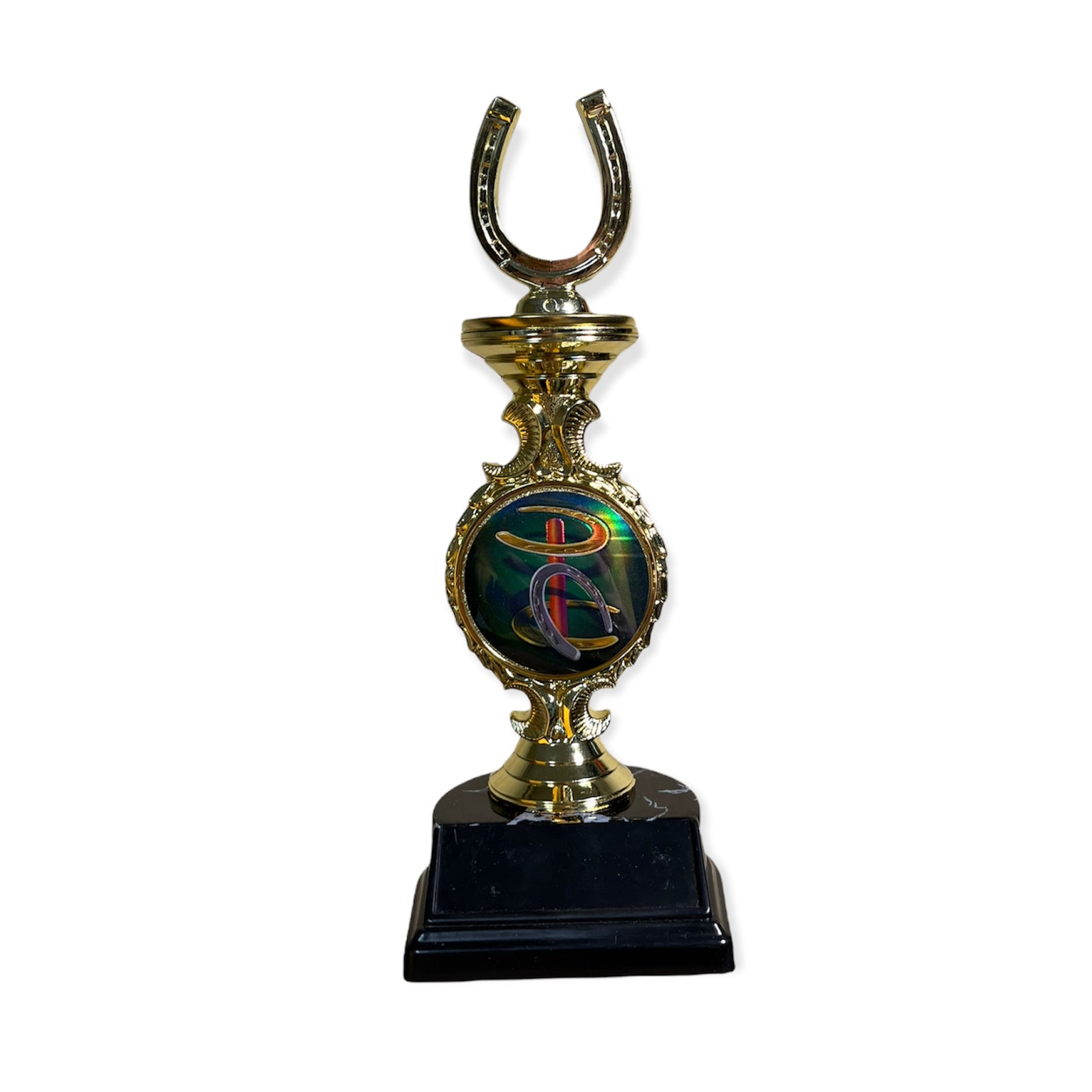 horseshoe trophy with free engraved plate