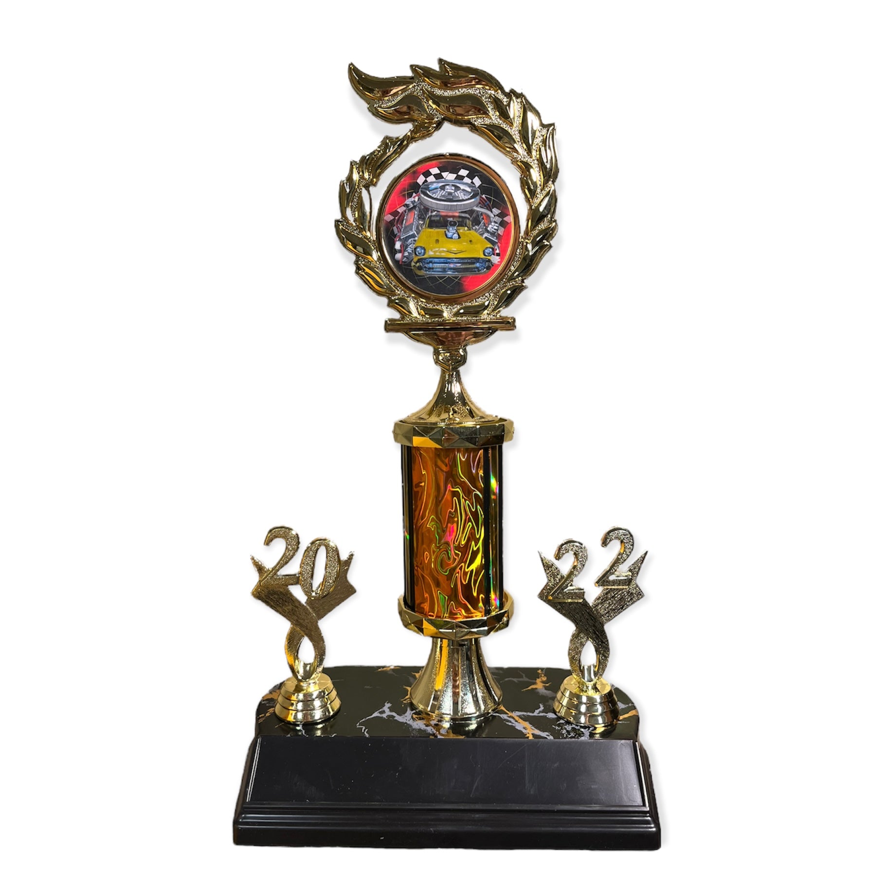 car show trophy with free engraved plate