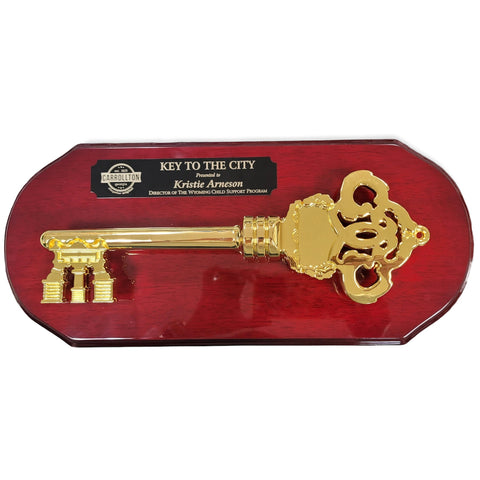 key to the city plaque with free engraving