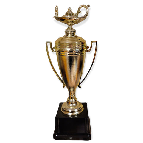 gold lamp of knowledge cup trophy