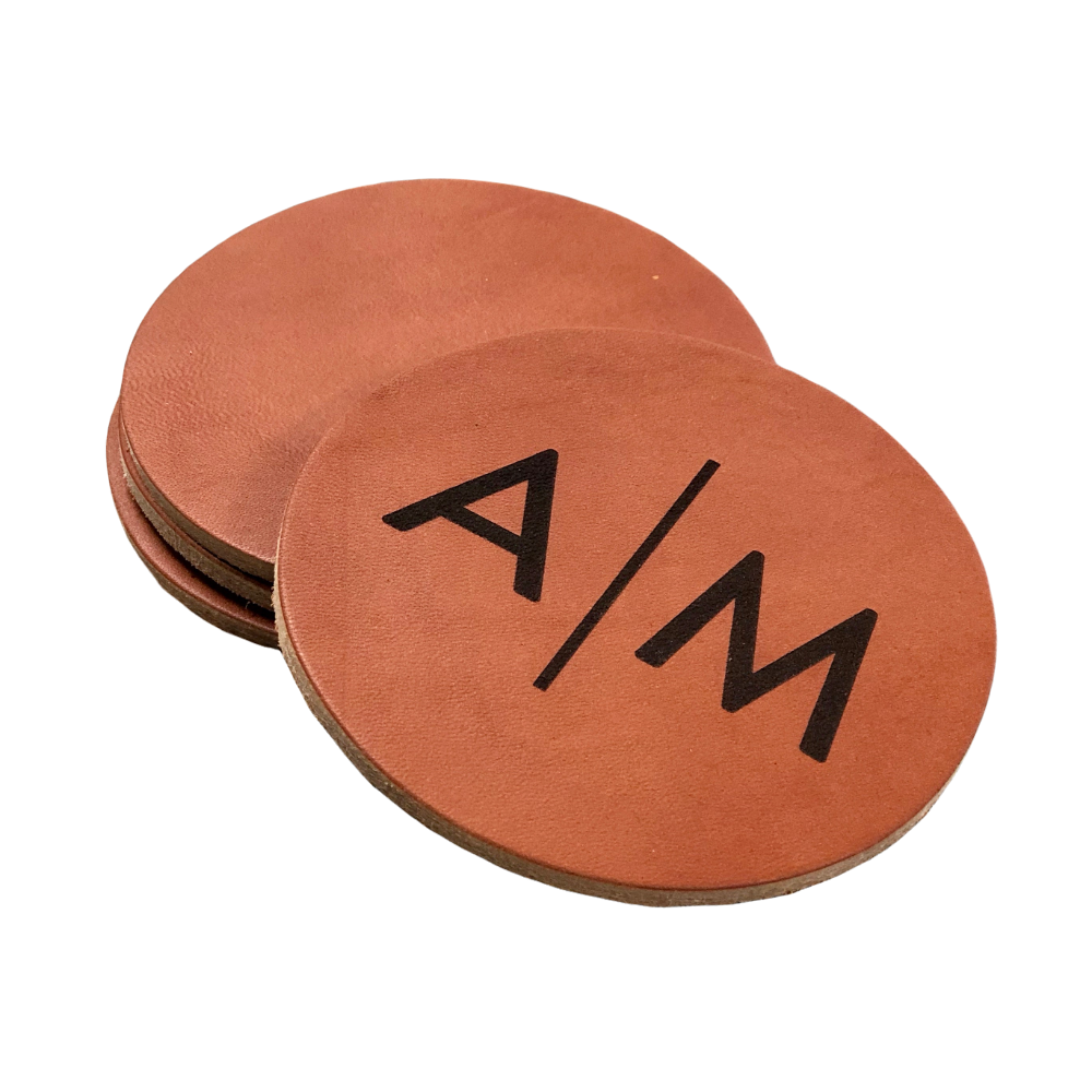 Tan Leather Coasters