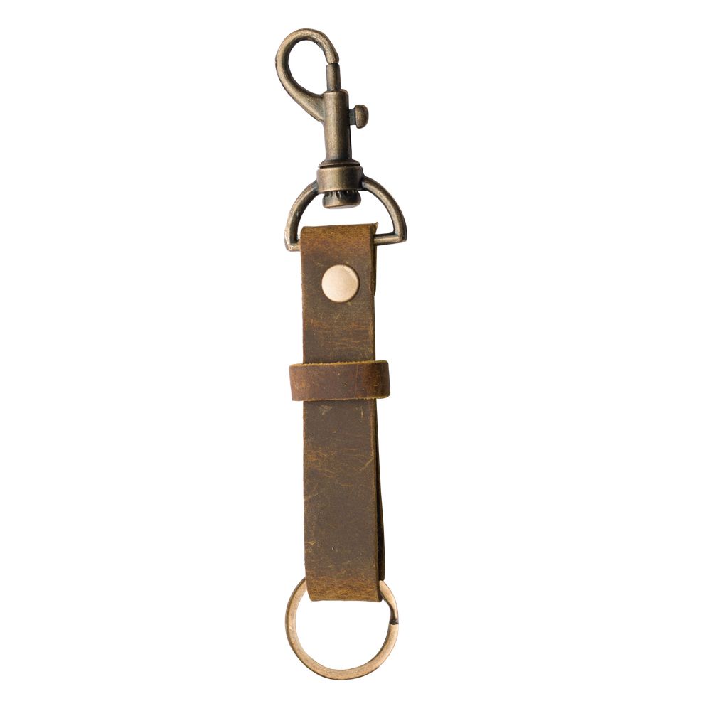 Leather loop keychain