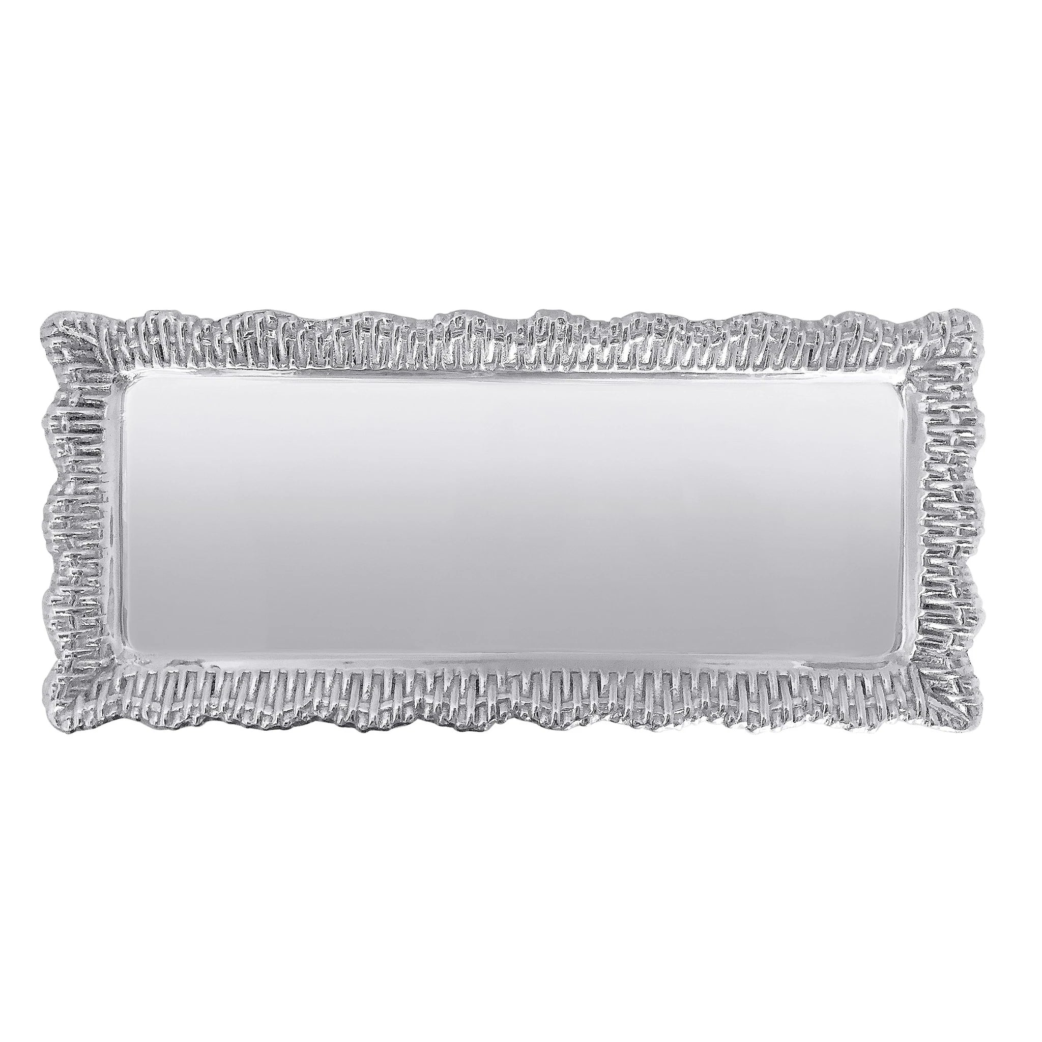 Mariposa Wicker Bordered Rectangular Tray
