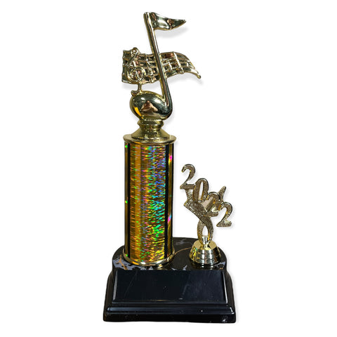 music note trophy with free engraved plate