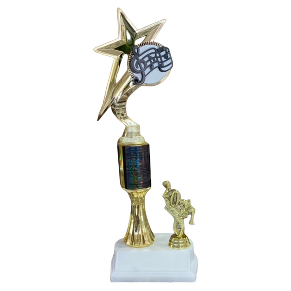 Musical Trophy on White Base