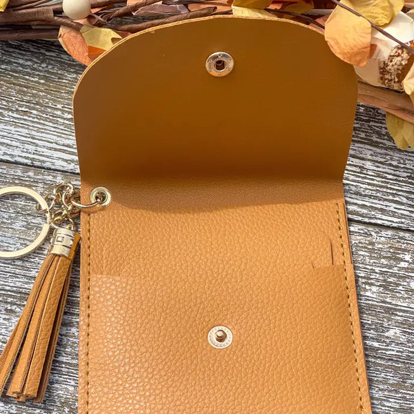 Keychain - Snap Closure Wallet Keychain w/ Tassel