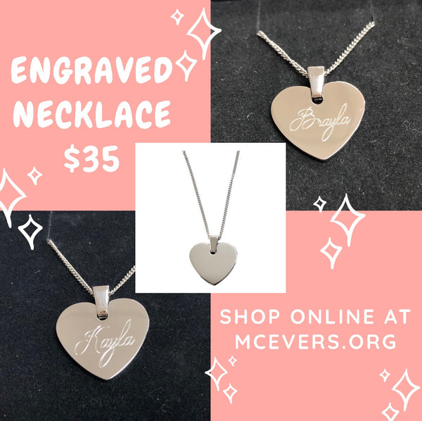 Personalized Silver Heart Pendant Necklace