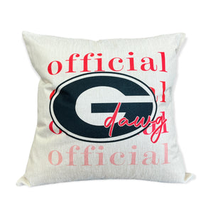 UGA graduation pillow