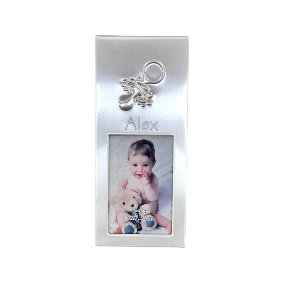 Silver Personalized Baby Frame