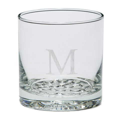 Personalized Pebble Bottom Rocks Glass