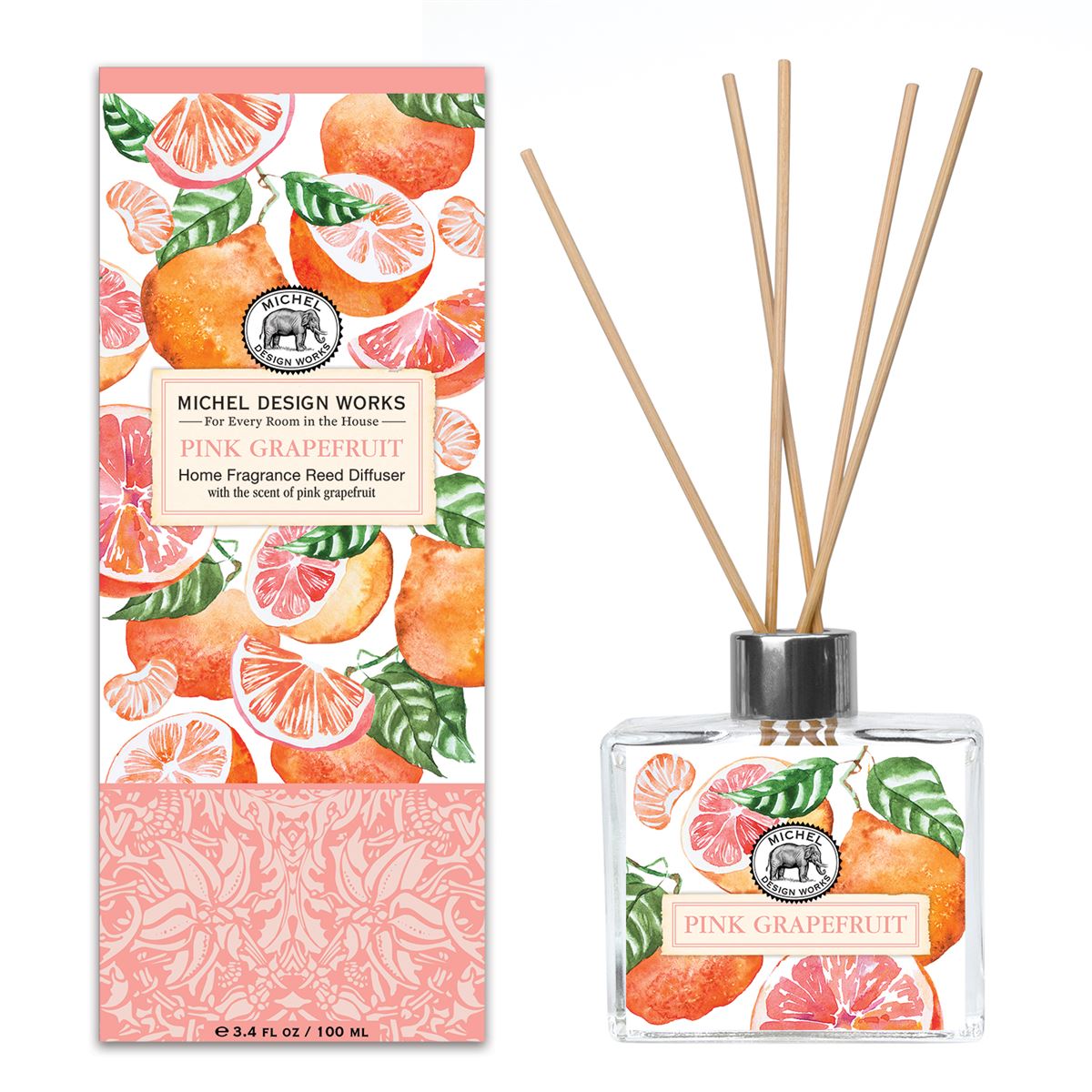 pink grapefruit reed diffuser michel design works