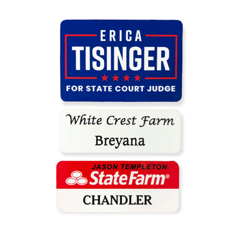 plastic direct print name badges
