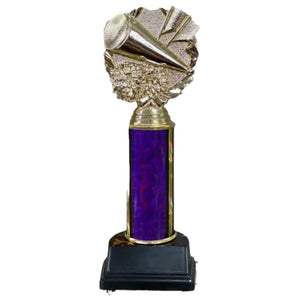 pom pom cheerleading colum trophy