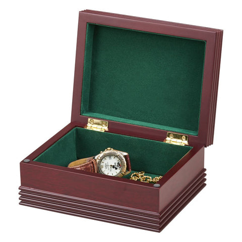 Rosewood Hinged Box w/ Forest Green Lining