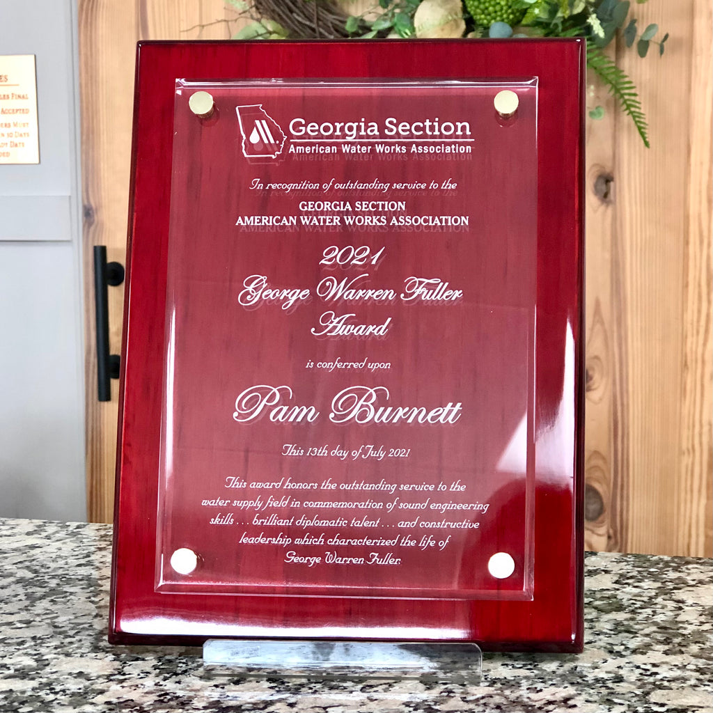 Floating Frame Plaque Custom Engraved Floating Plaque | Rosewood Plaques | Recognition Award