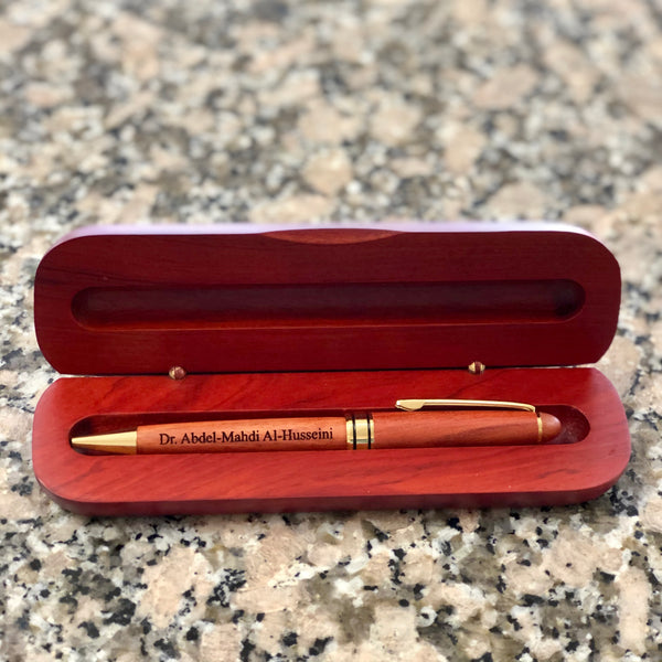 Personalized Rosewood Pen And Case