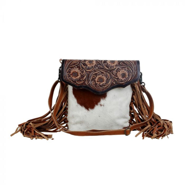 Myra Bag - Blossom Hand-Tooled Fringe Bag