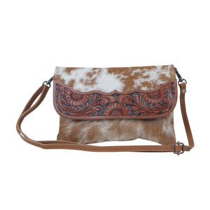 Myra Bag - Brown Shells Hand-Tooled Bag