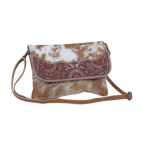 Myra Bag - Brown Shells Hand-Tooled Bag