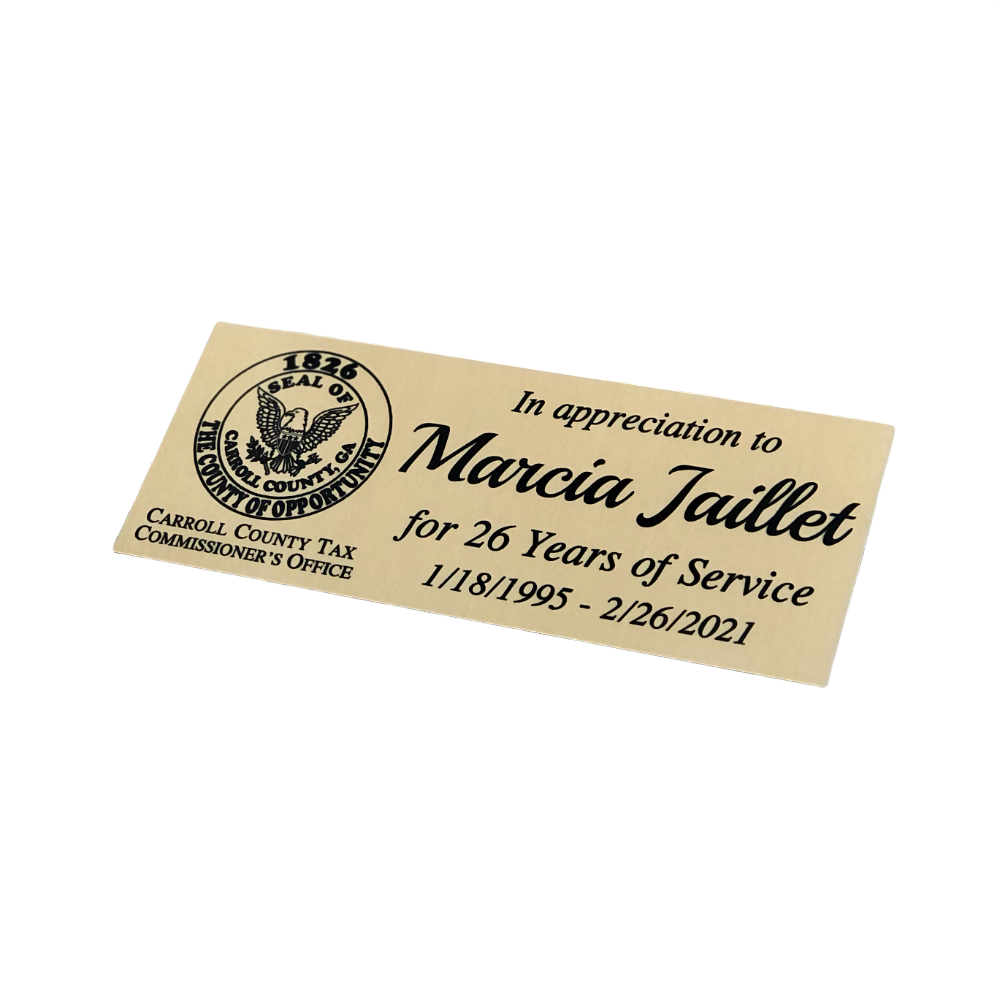 Metal Plate - Full Color Custom Engraved