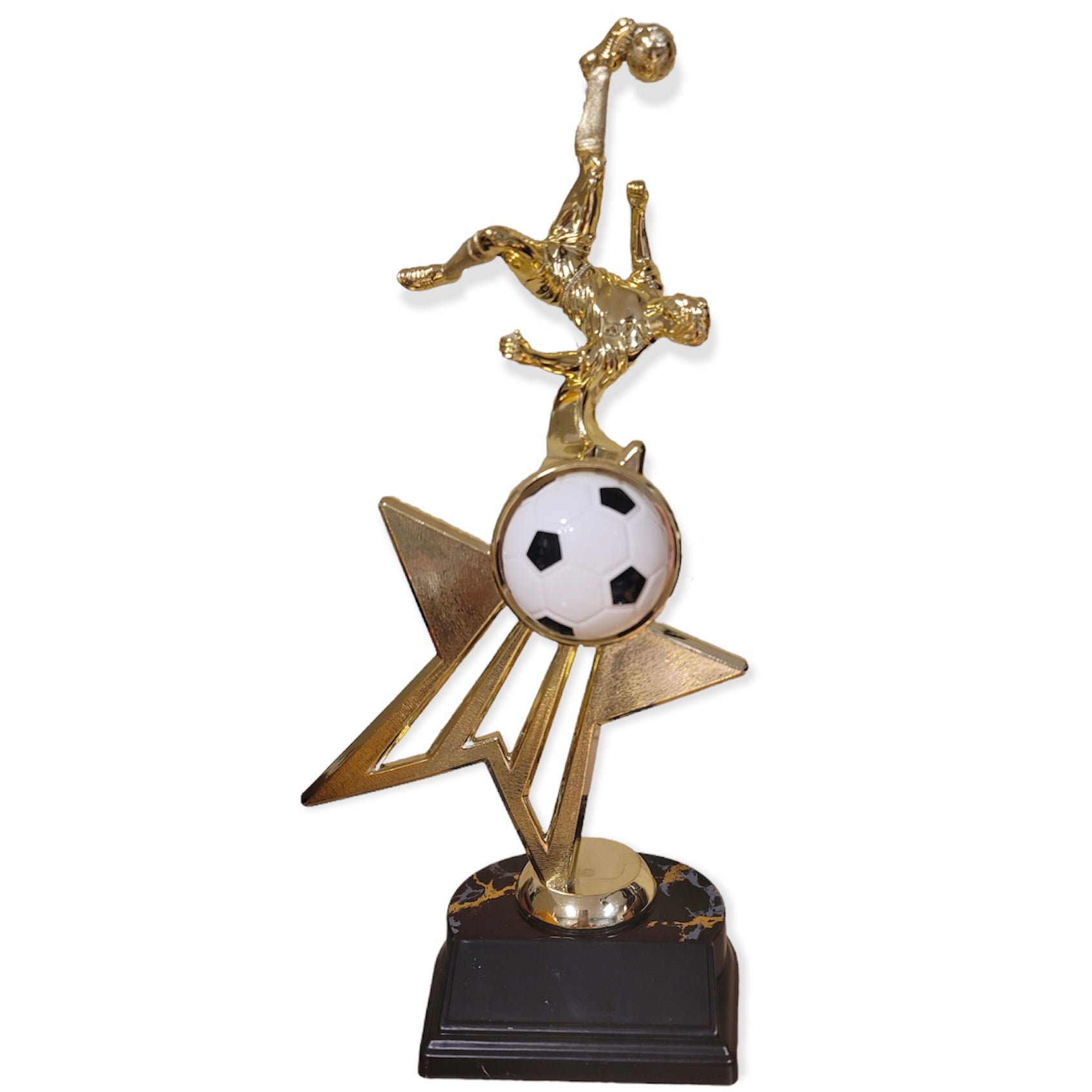 bicycle kick soccer trophy