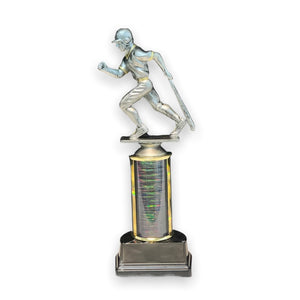Baseball Trophy - Antique Silver