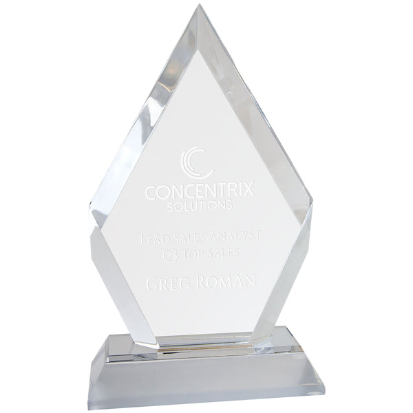 silver frosted diamond acrylic award