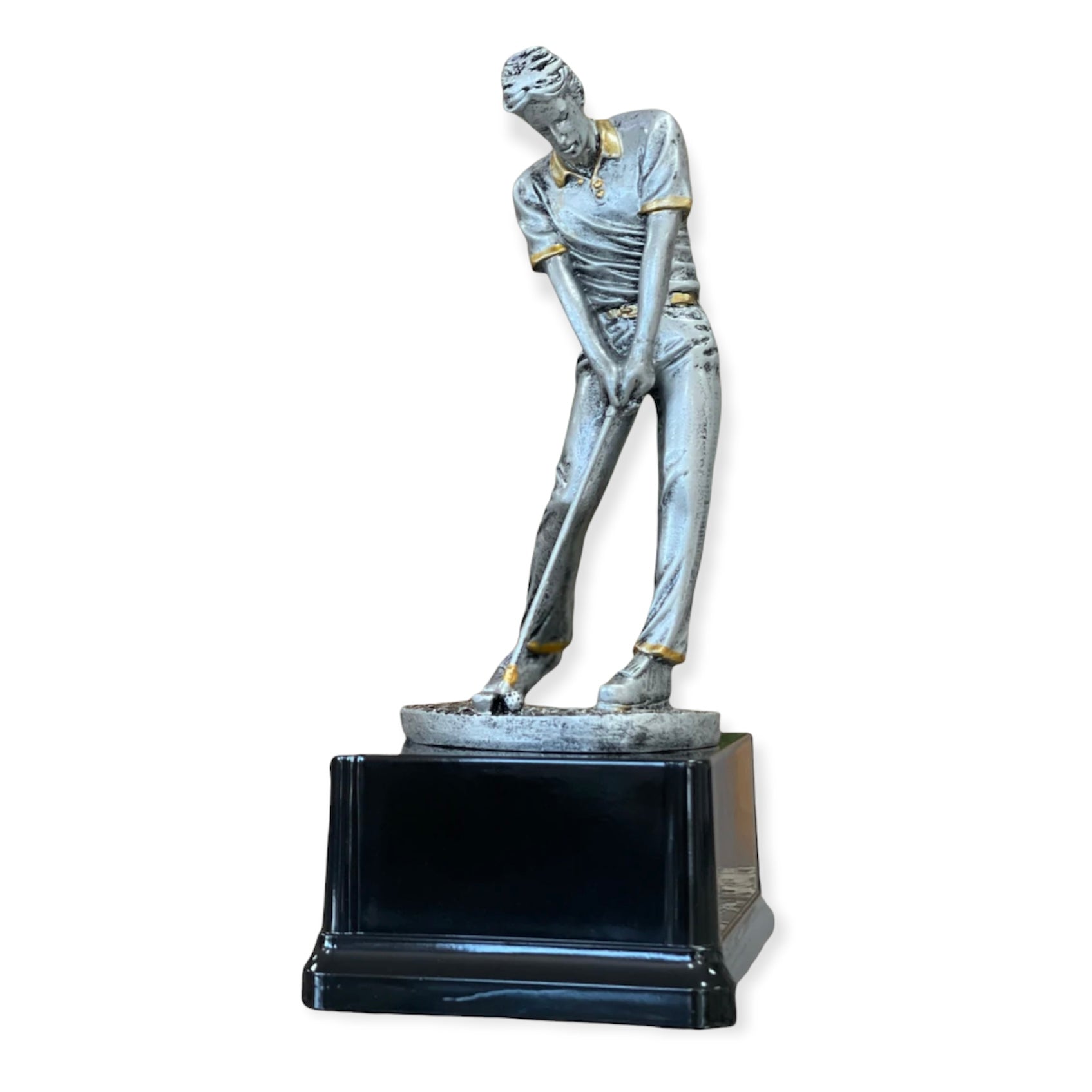 antique silver golf trophy