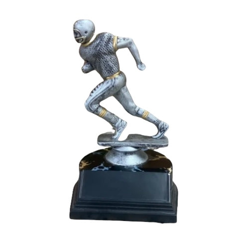 silver running back football trophy