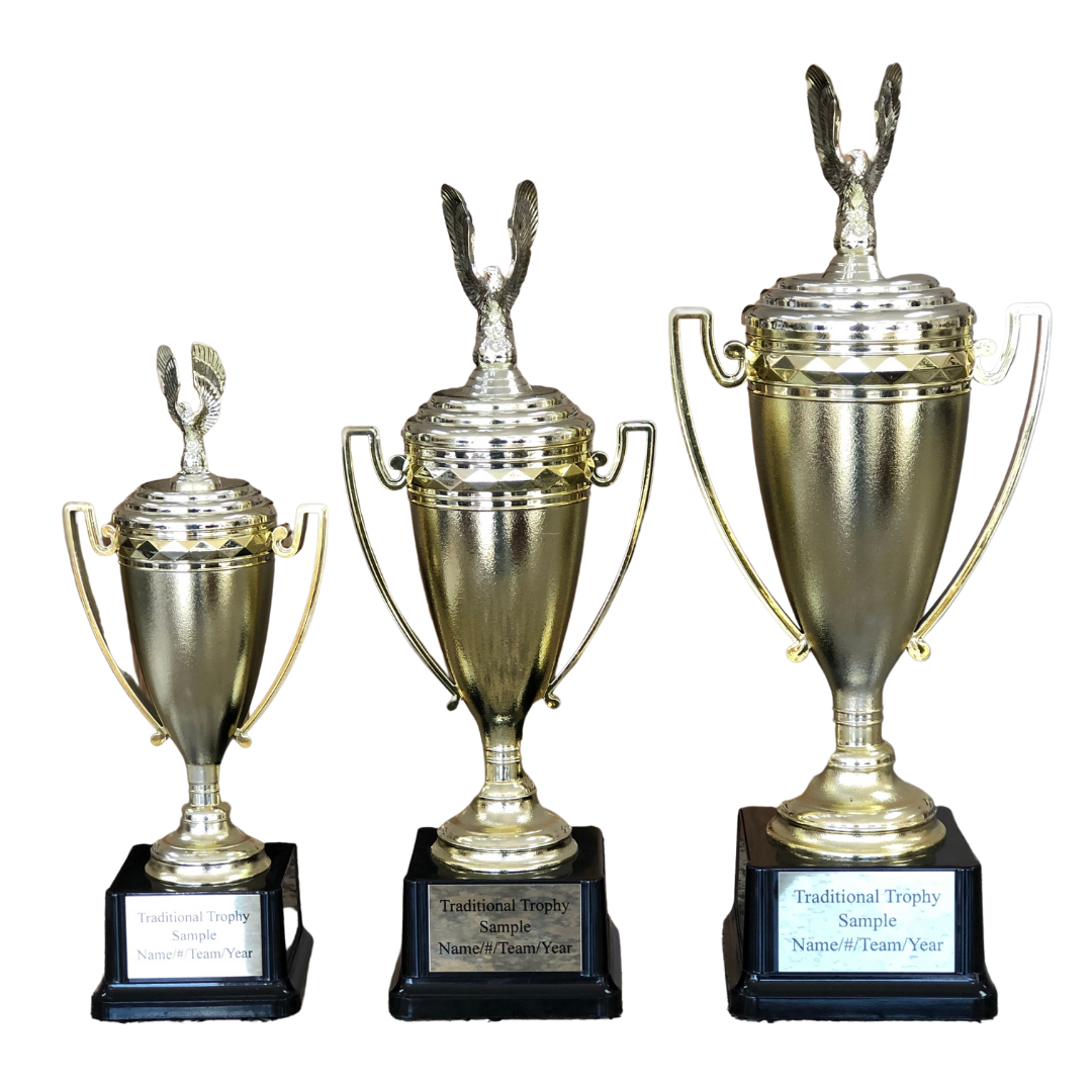 gold cup trophy with free engraved plate