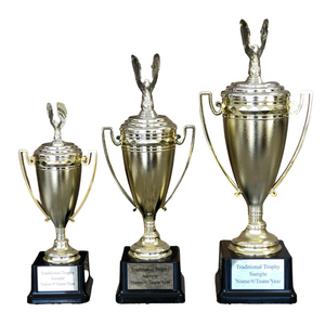 gold cup trophy with free engraved plate