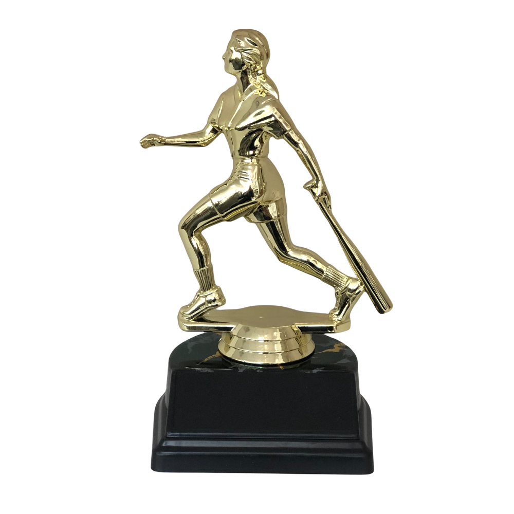 Cheap Softball Trophy / Gold Female Softball Player Trophy