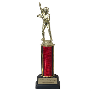 Softball Figure Trophy on colored Column