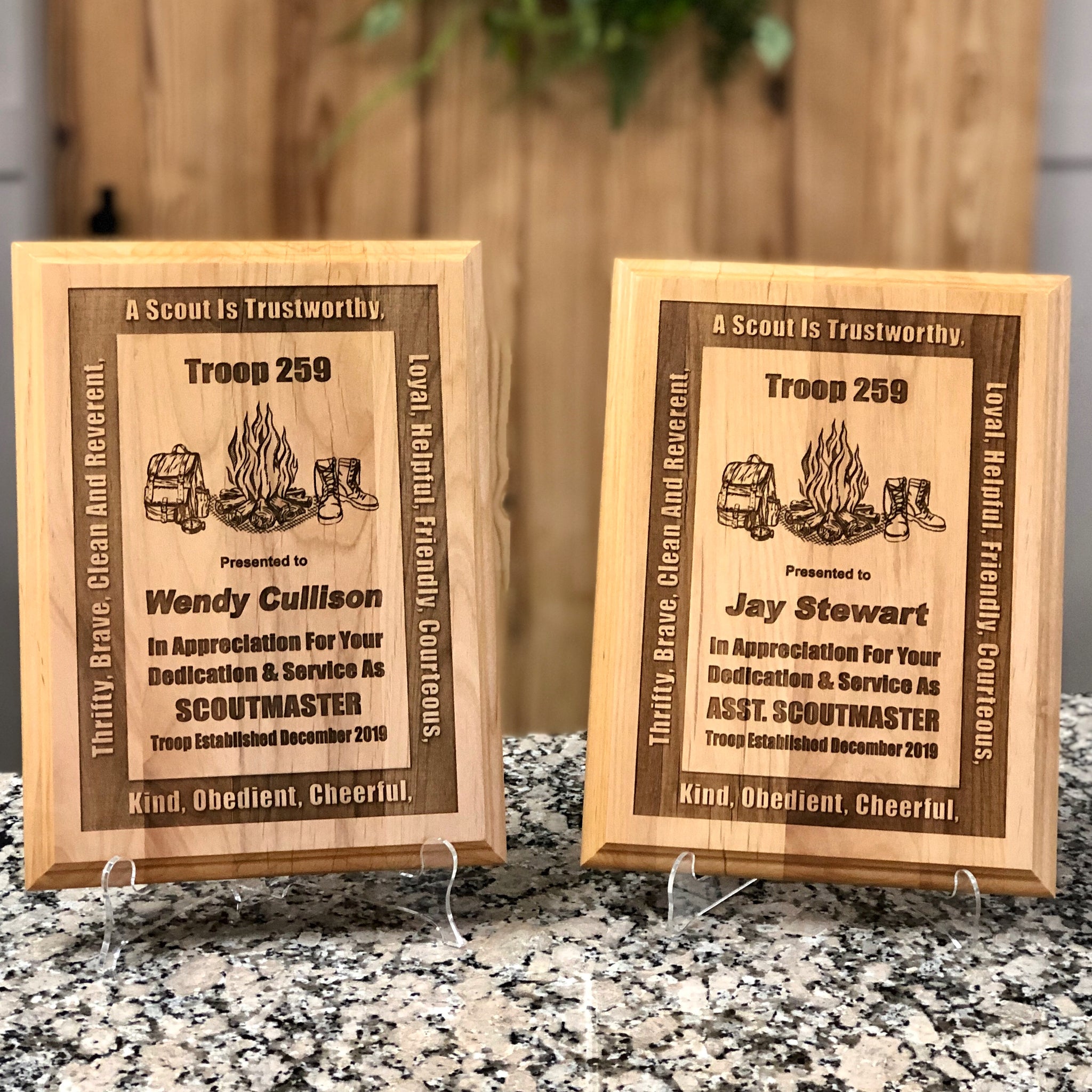 Plaque - Solid Alder Wood