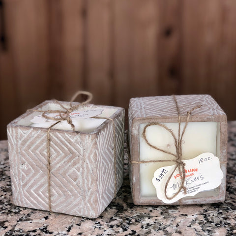 concrete candles with soy wax