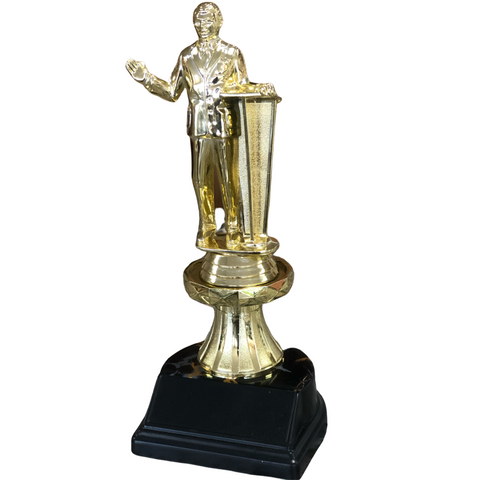 Male Speaker on Podium Trophy