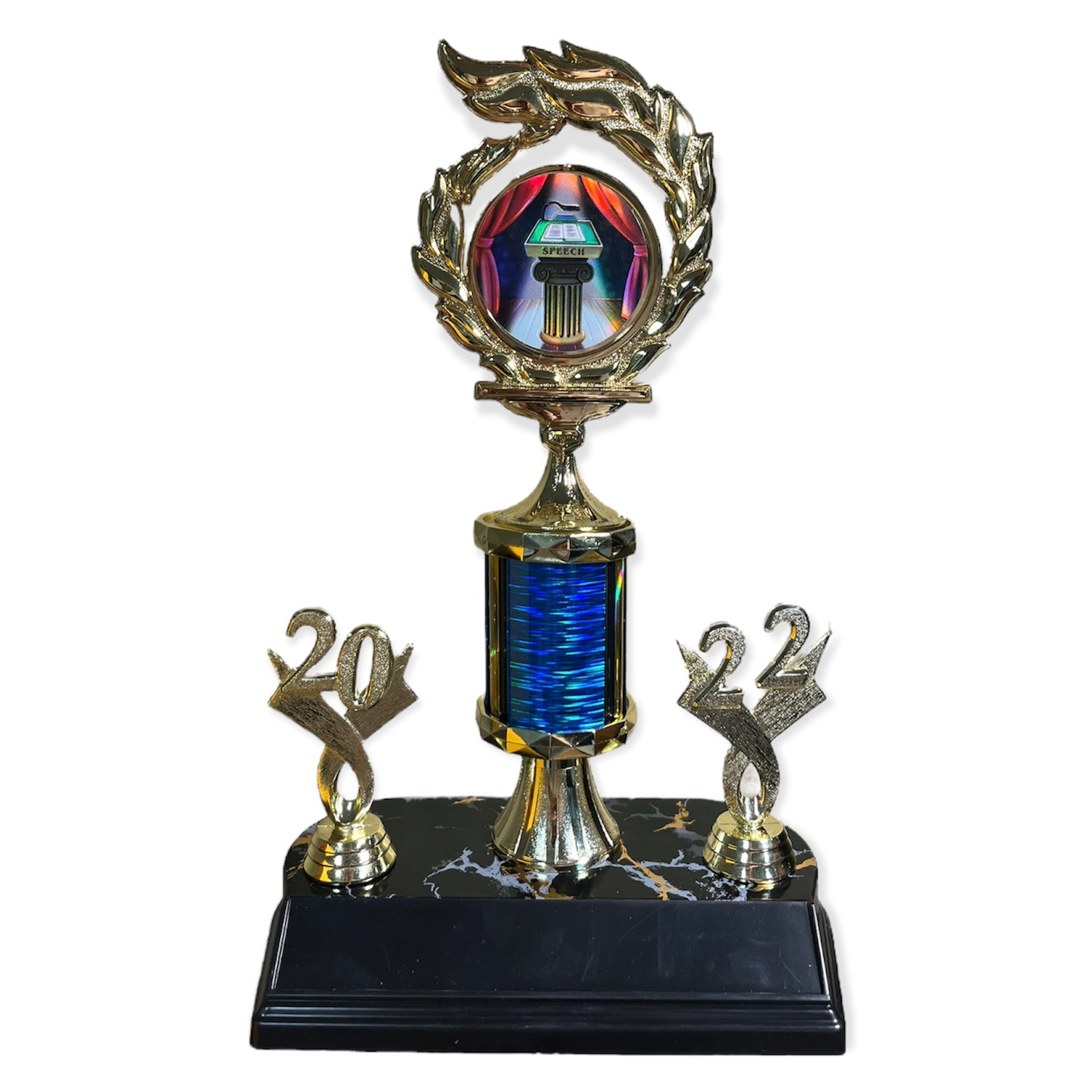 speech trophy with free engraved plate