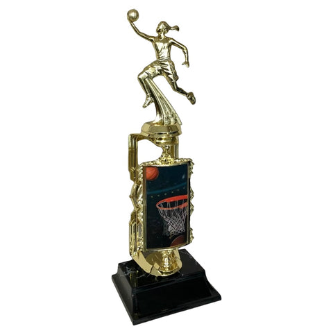 spin riser basketball lay up trophy