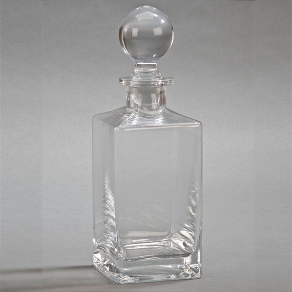 Square Engraved Glass Decanter