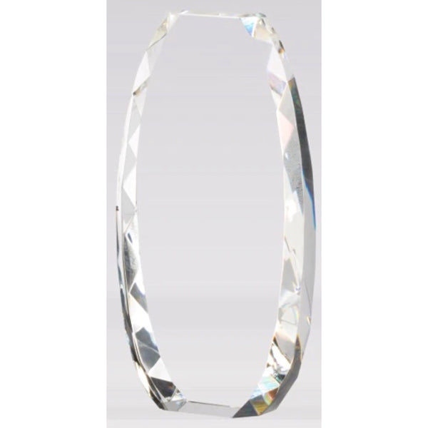 Crystal Award - Faceted Iridescent Oval