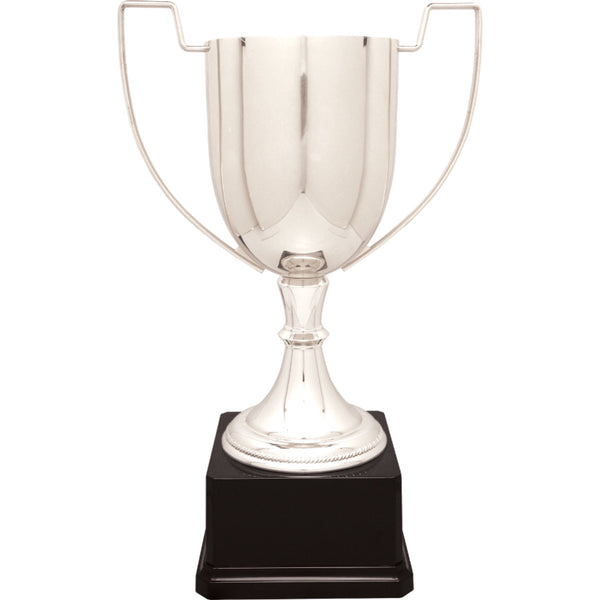 Cup Trophy - Silver Zinc Metal With Handles