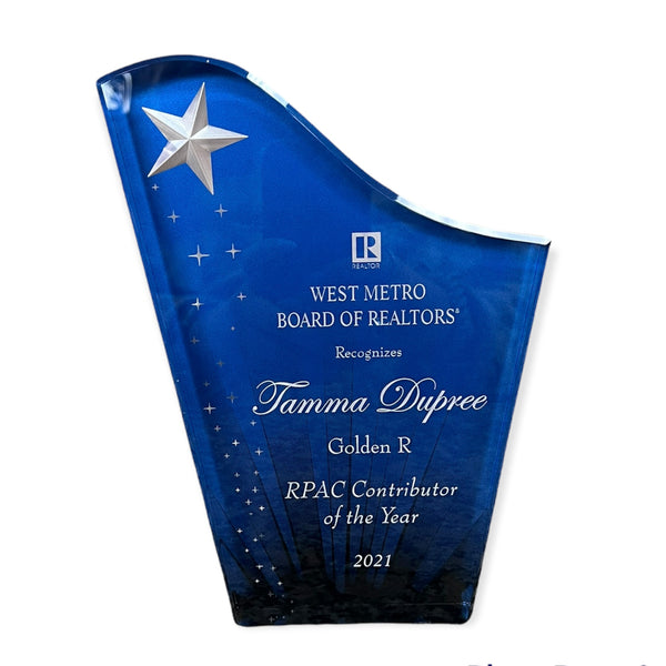 Acrylic Award - Blue Star